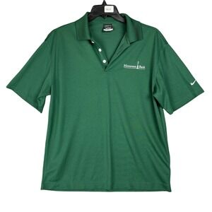 Nike Golf Polo Shirt Mens L Dri Fit Performance Green Short Sleeve Classic Sport